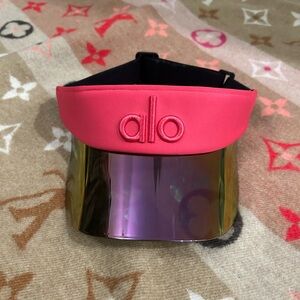 ALO Yoga Pink Visor with Reflective Shield